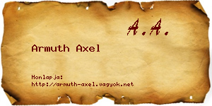 Armuth Axel névjegykártya